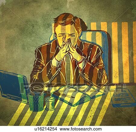 Businessman looking worried in a prison View Large Photo Image Picture - Businessman looking worried in a prison. Fotosearch