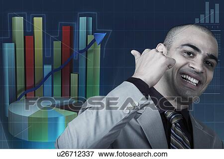 Businessman pointing at a graph View Large Photo Image Stock Photo - Businessman pointing at a graph. Fotosearch