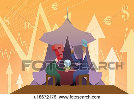 Businessman with fortune teller View Large Photo Image Stock Photograph - Businessman with fortune teller. Fotosearch