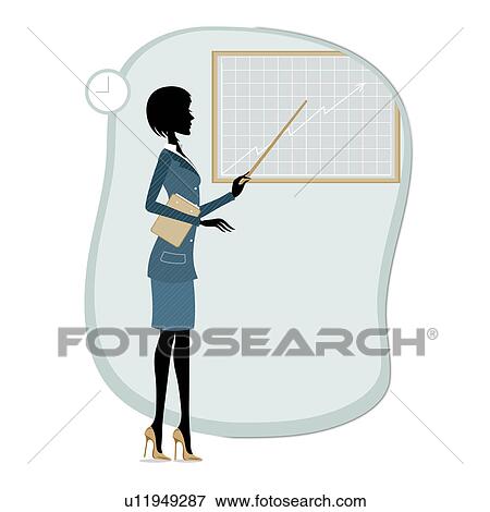 Stock Photo - Businesswoman giving a presentation. Fotosearch