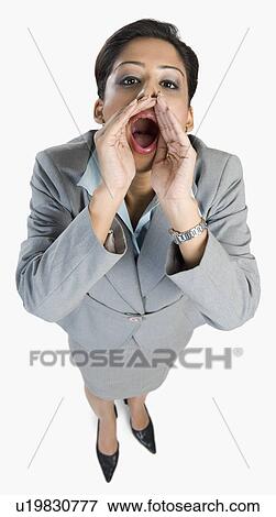Businesswoman shouting View Large Photo Image Stock Photo - Businesswoman shouting. Fotosearch