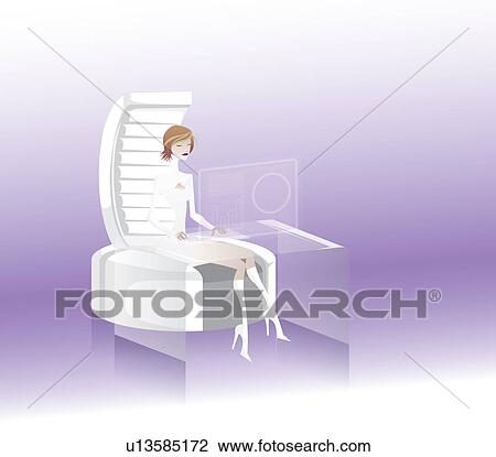 Businesswoman working in an office View Large Photo Image Stock Image - Businesswoman working in an office. Fotosearch