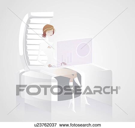 Businesswoman working in an office View Large Photo Image Stock Photo - Businesswoman working in an office. Fotosearch