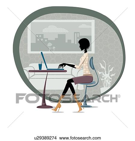 Businesswoman working on a laptop View Large Photo Image Picture - Businesswoman working on a laptop. Fotosearch