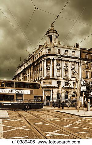 Stock Photograph - Cable car on a tramway, Republic of Ireland. Fotosearch
