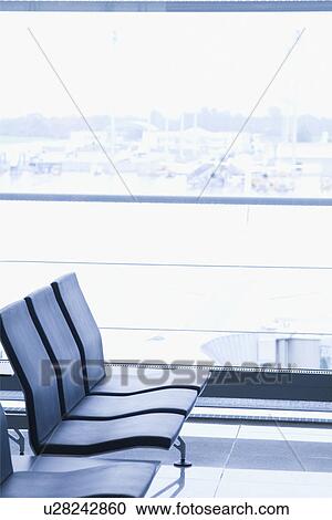 Chairs at an airport lounge, Paris, France View Large Photo Image Stock Image - Chairs at an airport lounge, Paris, France. Fotosearch