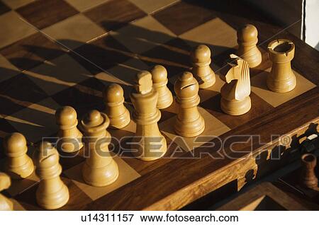 Chess pieces arranged on a chess board, Goa, India View Large Photo Image Stock Photo - Chess pieces arranged on a chess board, Goa, India. Fotosearch