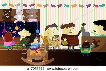 Children with their parents in a toy shop View Large Photo Image Stock Image - Children with their parents in a toy shop. Fotosearch