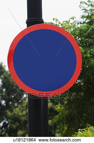 Picture - Close-up of a blank road sign, Bangalore, Karnataka, India. Fotosearch