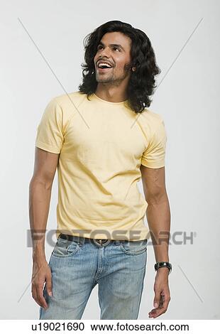 Close-up of a man laughing View Large Photo Image Stock Image - Close-up of a man laughing. Fotosearch