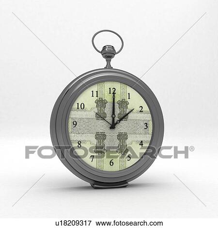 Close-up of a money clock View Large Photo Image Stock Photo - Close-up of a money clock. Fotosearch