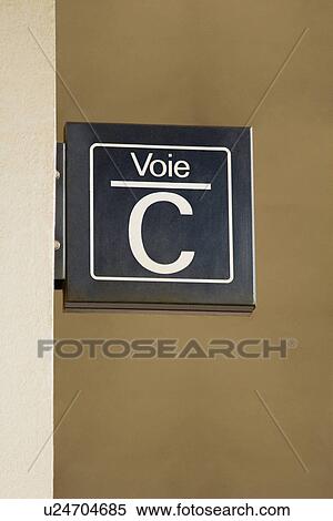 Stock Photography - Close-up of a signboard, Paris, France. Fotosearch