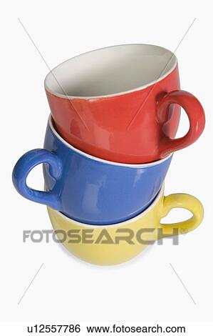 Close-up of a stack of colorful tea cups View Large Photo Image Stock Photograph - Close-up of a stack of colorful tea cups. Fotosearch