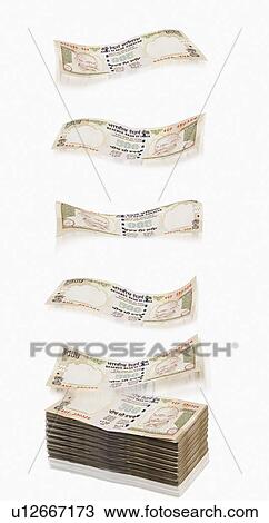 Close-up of a stack of Indian paper currency View Large Photo Image Stock Image - Close-up of a stack of Indian paper currency. Fotosearch