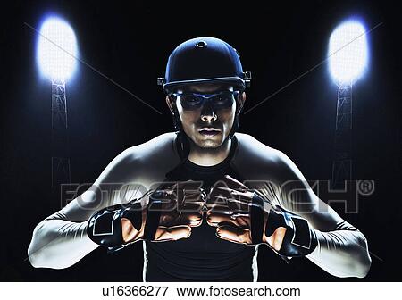 Close-up of a wicket keeper View Large Photo Image Stock Photo - Close-up of a wicket keeper. Fotosearch
