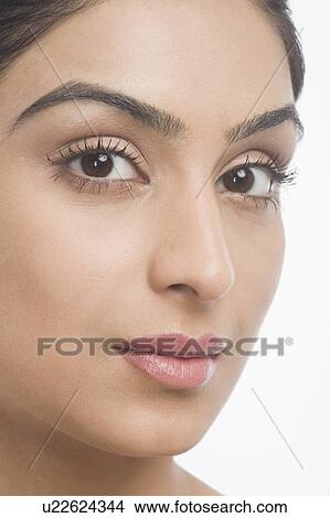 Close-up of a woman's face View Large Photo Image Picture - Close-up of a woman's face. Fotosearch