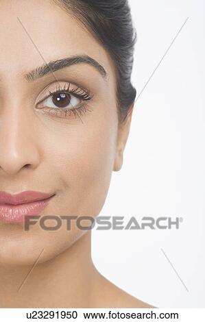 Stock Image - Close-up of a woman's face. Fotosearch