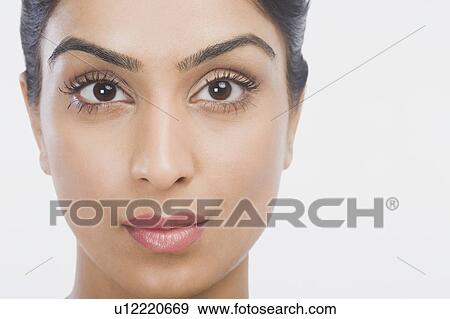 Stock Photo - Close-up of a woman's face. Fotosearch