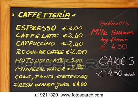 Close-up of menu of a cafeteria View Large Photo Image Stock Image - Close-up of menu of a cafeteria. Fotosearch