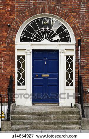Closed door of a house, Dublin, Republic of Ireland View Large Photo Image Stock Photo - Closed door of a house, Dublin, Republic of Ireland. Fotosearch