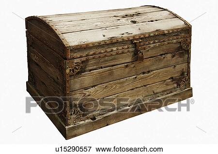 Stock Photo - Closed wooden chest. Fotosearch
