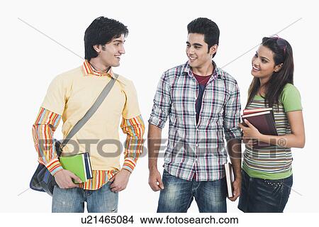 Picture - College students having fun. Fotosearch