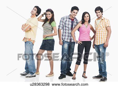 Stock Photo - College students having fun. Fotosearch