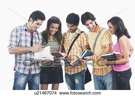 College students reading books View Large Photo Image Picture - College students reading books. Fotosearch
