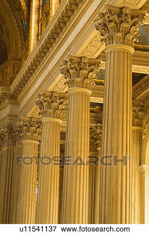 Colonnade in the palace, Chateau de Versailles, Versailles, Paris, France View Large Photo Image Stock Photo - Colonnade in the palace, Chateau de Versailles, Versailles, Paris, France. Fotosearch
