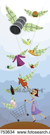 Conceptual image representing inflation in economy View Large Photo Image Picture - Conceptual image representing inflation in economy. Fotosearch
