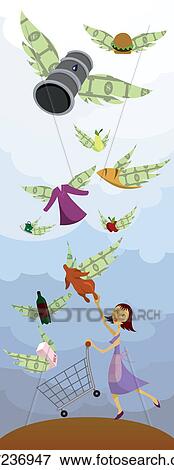 Stock Photo - Conceptual image representing inflation in economy. Fotosearch