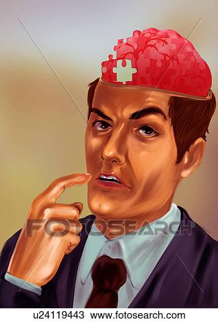 Stock Image - Confused businessman. Fotosearch