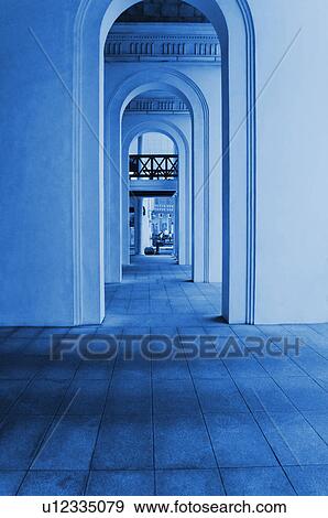 Stock Photo - Corridor of a market, Macao, China. Fotosearch