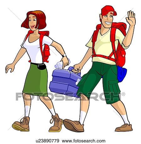 Couple out for camping View Large Photo Image Stock Photo - Couple out for camping. Fotosearch