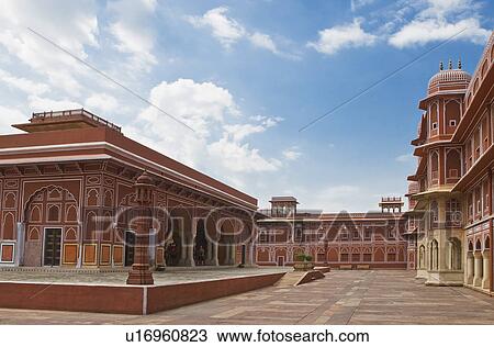 Courtyard of a palace, City Palace, Jaipur, Rajasthan, India View Large Photo Image Stock Image - Courtyard of a palace, City Palace, Jaipur, Rajasthan, India. Fotosearch