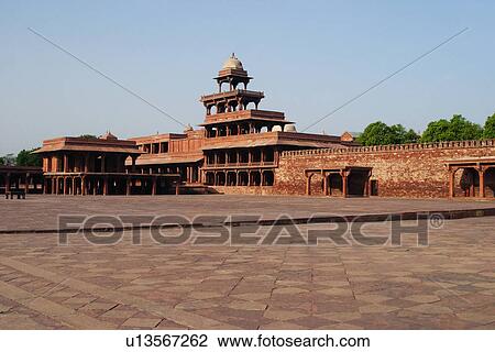 Courtyard of a palace, Panch Mahal, Fatehpur Sikri, Agra, Uttar Pradesh, India View Large Photo Image Stock Image - Courtyard of a palace, Panch Mahal, Fatehpur Sikri, Agra, Uttar Pradesh, India. Fotosearch