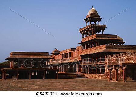 Courtyard of a palace, Panch Mahal, Fatehpur Sikri, Agra, Uttar Pradesh, India View Large Photo Image Stock Image - Courtyard of a palace, Panch Mahal, Fatehpur Sikri, Agra, Uttar Pradesh, India. Fotosearch