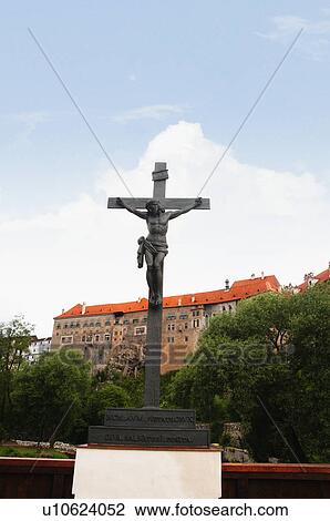 Crucifix in a city, Cesky Krumlov, South Bohemian Region, Czech Republic View Large Photo Image Stock Image - Crucifix in a city, Cesky Krumlov, South Bohemian Region, Czech Republic. Fotosearch