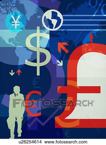 Currency symbols and globes View Large Photo Image Picture - Currency symbols and globes. Fotosearch