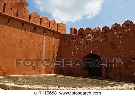 Defensive wall of a fort, Jaigarh Fort, Jaipur, Rajasthan, India View Large Photo Image Stock Photo - Defensive wall of a fort, Jaigarh Fort, Jaipur, Rajasthan, India. Fotosearch
