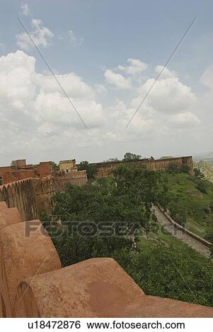 Defensive wall of a fort, Jaigarh Fort, Jaipur, Rajasthan, India View Large Photo Image Stock Photograph - Defensive wall of a fort, Jaigarh Fort, Jaipur, Rajasthan, India. Fotosearch