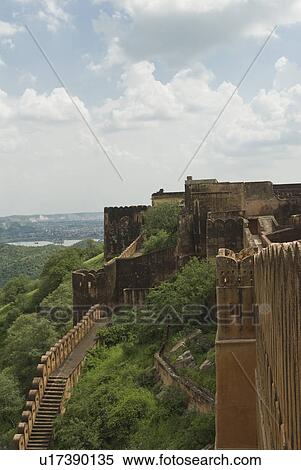 Defensive wall of a fort, Jaigarh Fort, Jaipur, Rajasthan, India View Large Photo Image Stock Photography - Defensive wall of a fort, Jaigarh Fort, Jaipur, Rajasthan, India. Fotosearch