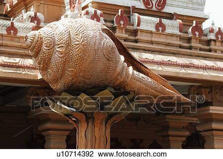 Detail of conch shell sculpture at a temple, Chhatarpur Temple, New Delhi, India View Large Photo Image Stock Image - Detail of conch shell sculpture at a temple, Chhatarpur Temple, New Delhi, India. Fotosearch