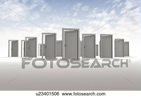 Different doors View Large Photo Image Stock Photograph - Different doors. Fotosearch