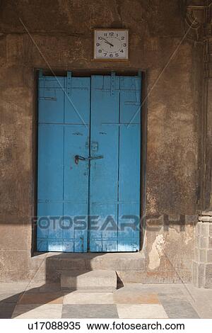 Stock Photography - Door of a mosque, Sayad Sidi Mosque, Ahmedabad, Gujarat, India. Fotosearch