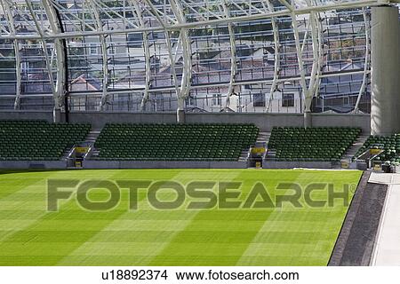 Empty rugby stadium, Aviva Stadium, Dublin, Republic of Ireland View Large Photo Image Picture - Empty rugby stadium, Aviva Stadium, Dublin, Republic of Ireland. Fotosearch