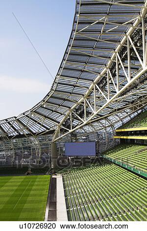 Empty rugby stadium, Aviva Stadium, Dublin, Republic of Ireland View Large Photo Image Stock Image - Empty rugby stadium, Aviva Stadium, Dublin, Republic of Ireland. Fotosearch