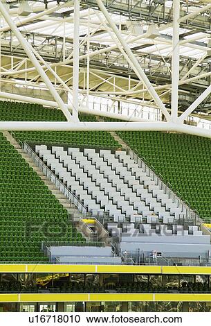 Empty rugby stadium, Aviva Stadium, Dublin, Republic of Ireland View Large Photo Image Stock Image - Empty rugby stadium, Aviva Stadium, Dublin, Republic of Ireland. Fotosearch