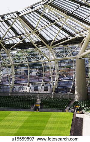 Empty rugby stadium, Aviva Stadium, Dublin, Republic of Ireland View Large Photo Image Stock Photo - Empty rugby stadium, Aviva Stadium, Dublin, Republic of Ireland. Fotosearch