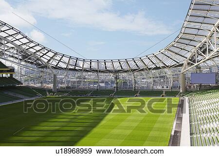 Empty rugby stadium, Aviva Stadium, Dublin, Republic of Ireland View Large Photo Image Stock Photo - Empty rugby stadium, Aviva Stadium, Dublin, Republic of Ireland. Fotosearch